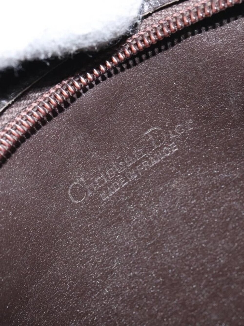 Christian Dior Trotter Canvas Shoulder Bag Brown Gold Auth 162403 - Picture 15 of 16